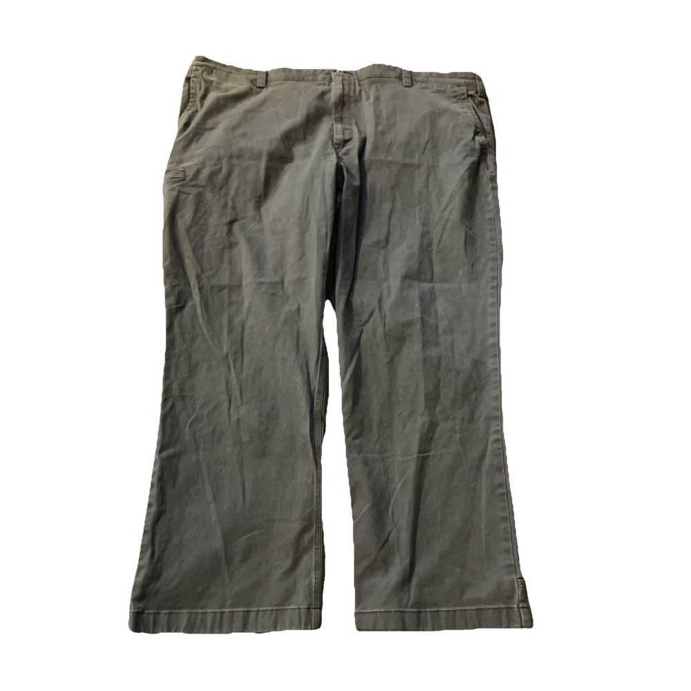 Duluth Flex Ballroom Khaki Pants Men's 48x32 Grey Carpenter Twill Grey